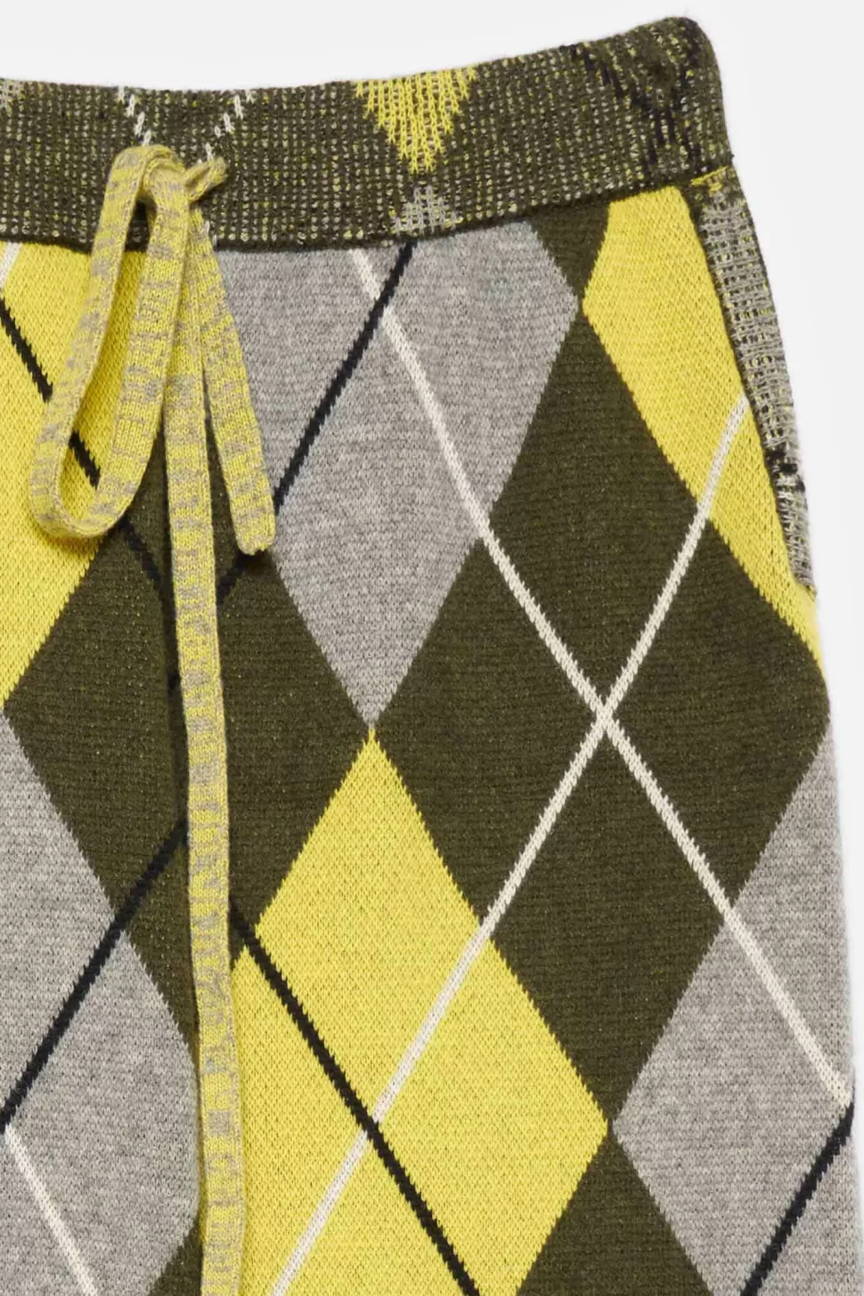 The Elder Statesman Argyle Women's Lounge Pant Olive&Yellow Outlet