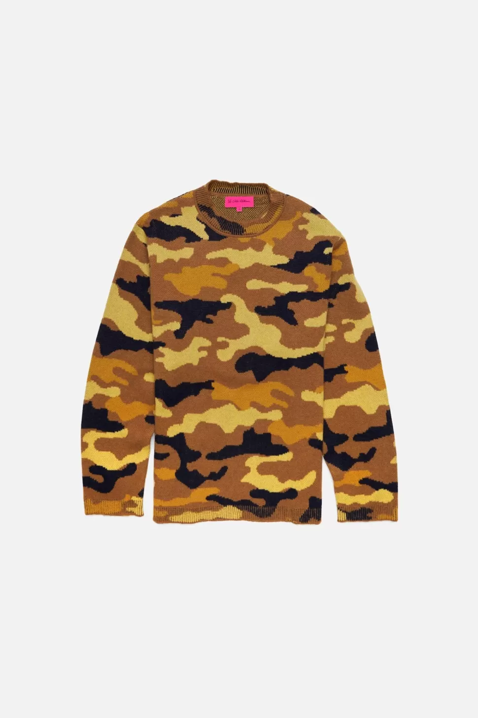 The Elder Statesman Camo Crew Mustard&Navy Discount