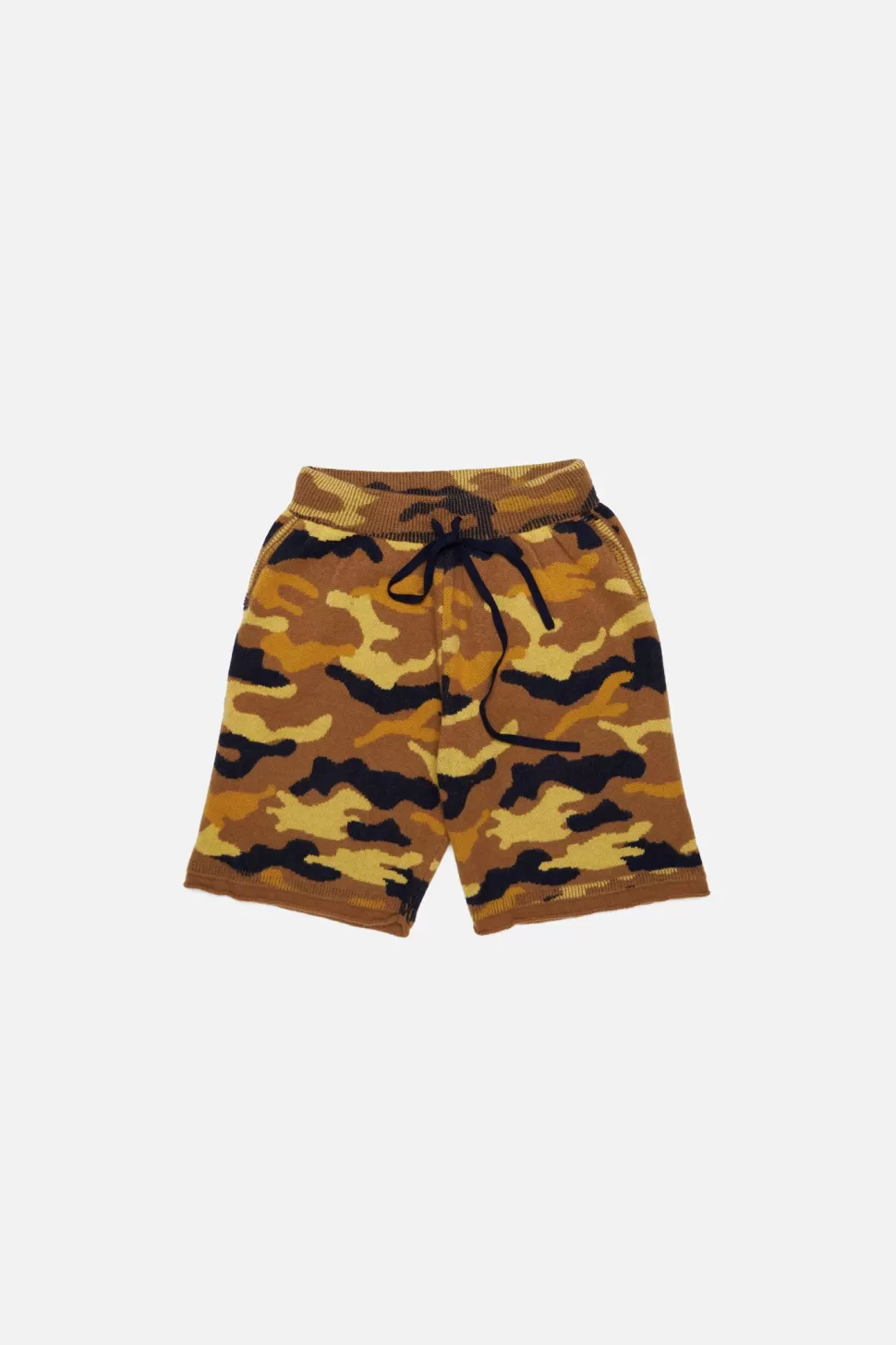 The Elder Statesman Camo Short Mustard&Navy Sale