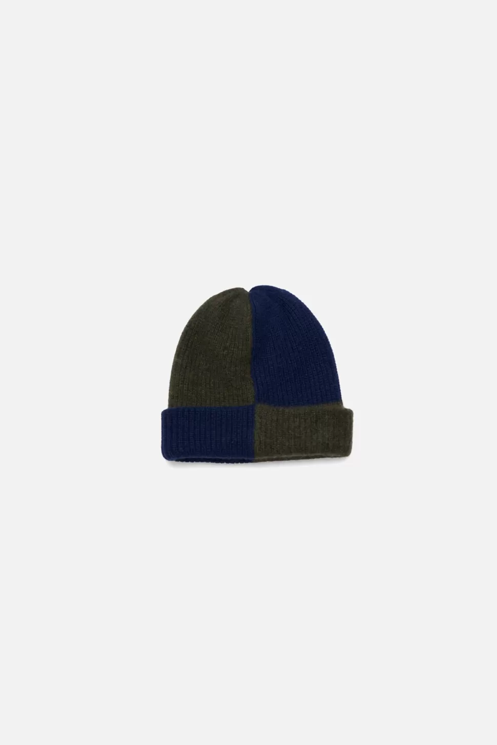 The Elder Statesman Checked Watchman Cap Navy&NewOlive Flash Sale