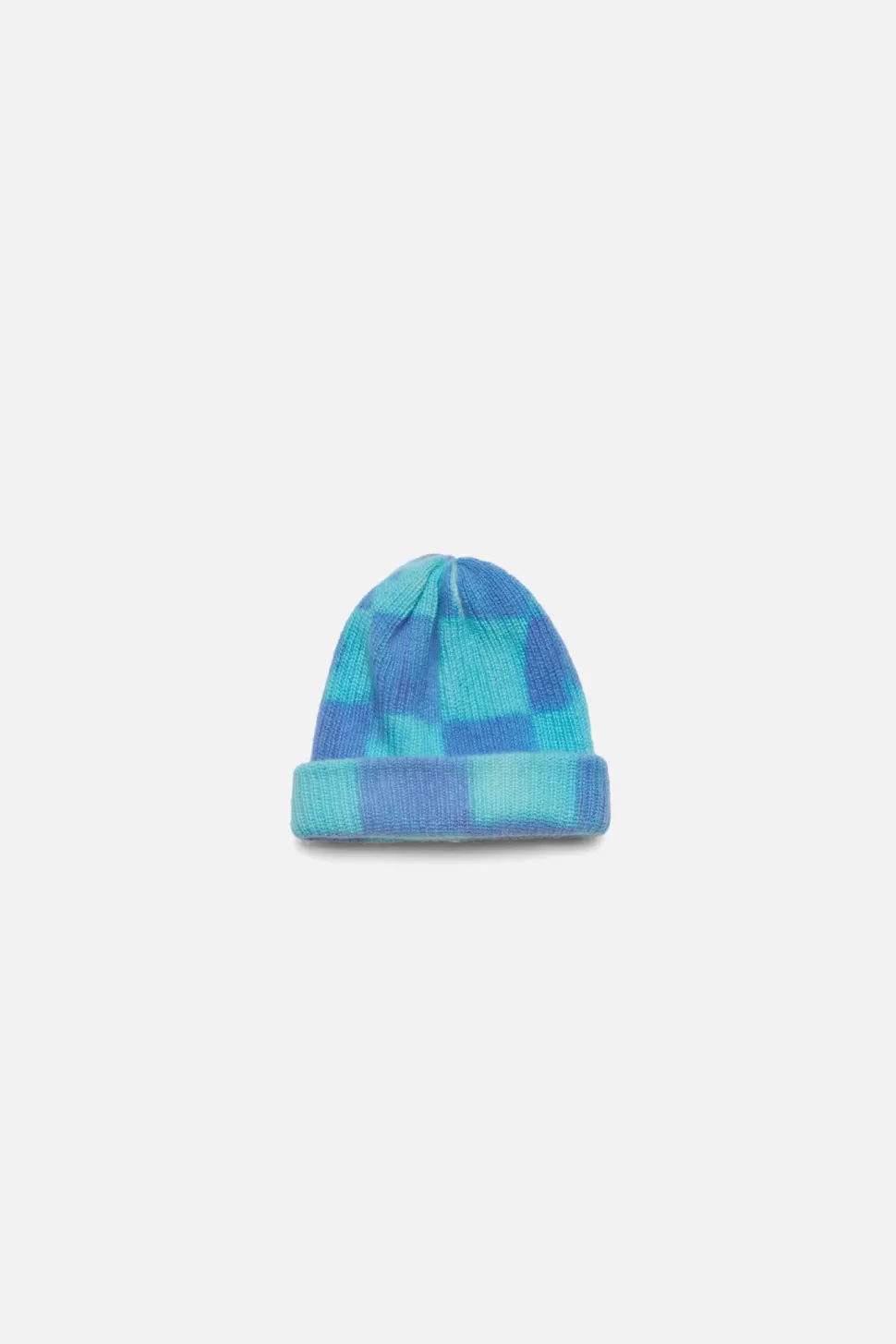 The Elder Statesman Chess Beanie Aqua&Anemone Sale