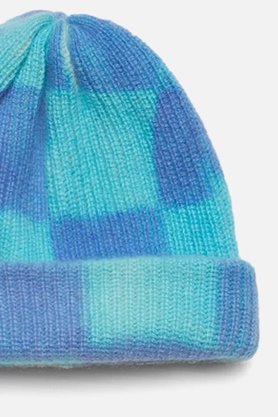 The Elder Statesman Chess Beanie Aqua&Anemone Sale