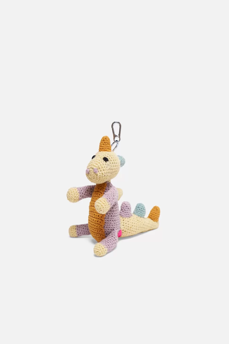 The Elder Statesman Crochet Dinosaur Keychain Charm Camel&Lily Best Sale