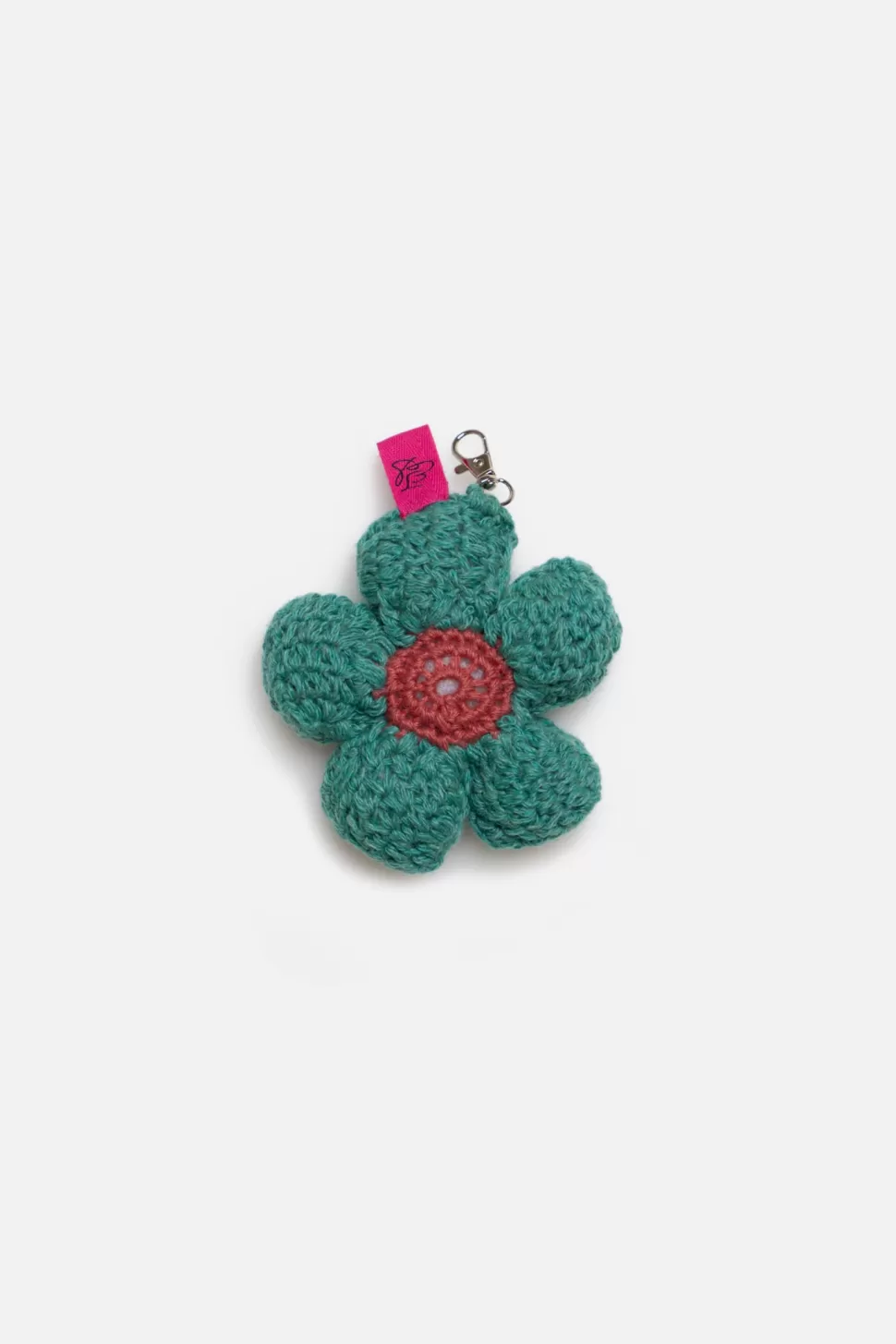 The Elder Statesman Crochet Flower Bud Keychain Charm Bahamas&Rosehip Sale