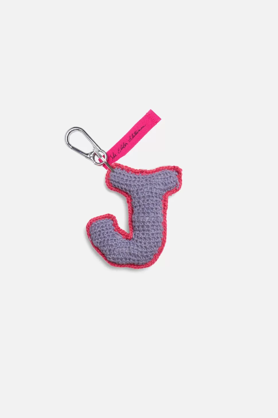 The Elder Statesman Crochet Letter Keychain Charm J Fashion