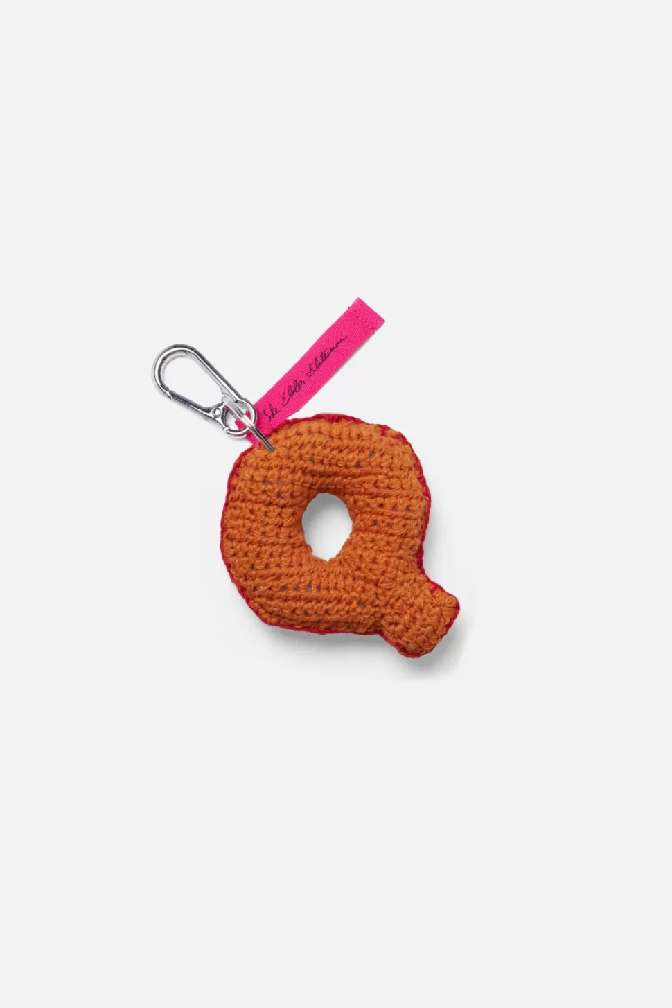 The Elder Statesman Crochet Letter Keychain Charm Q Store