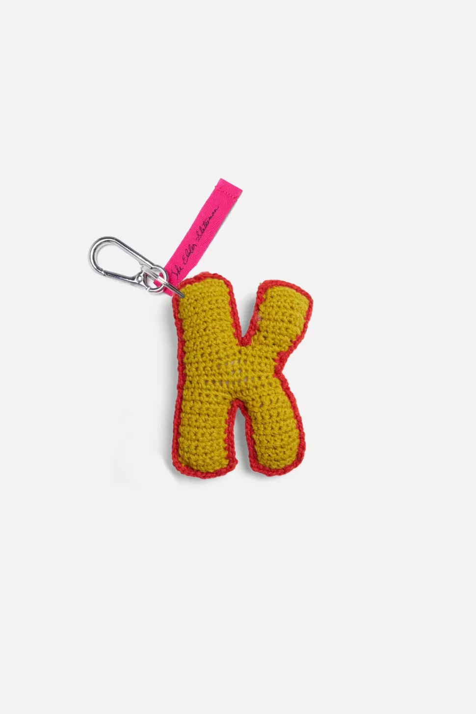 The Elder Statesman Crochet Letter eychain Charm K Best Sale