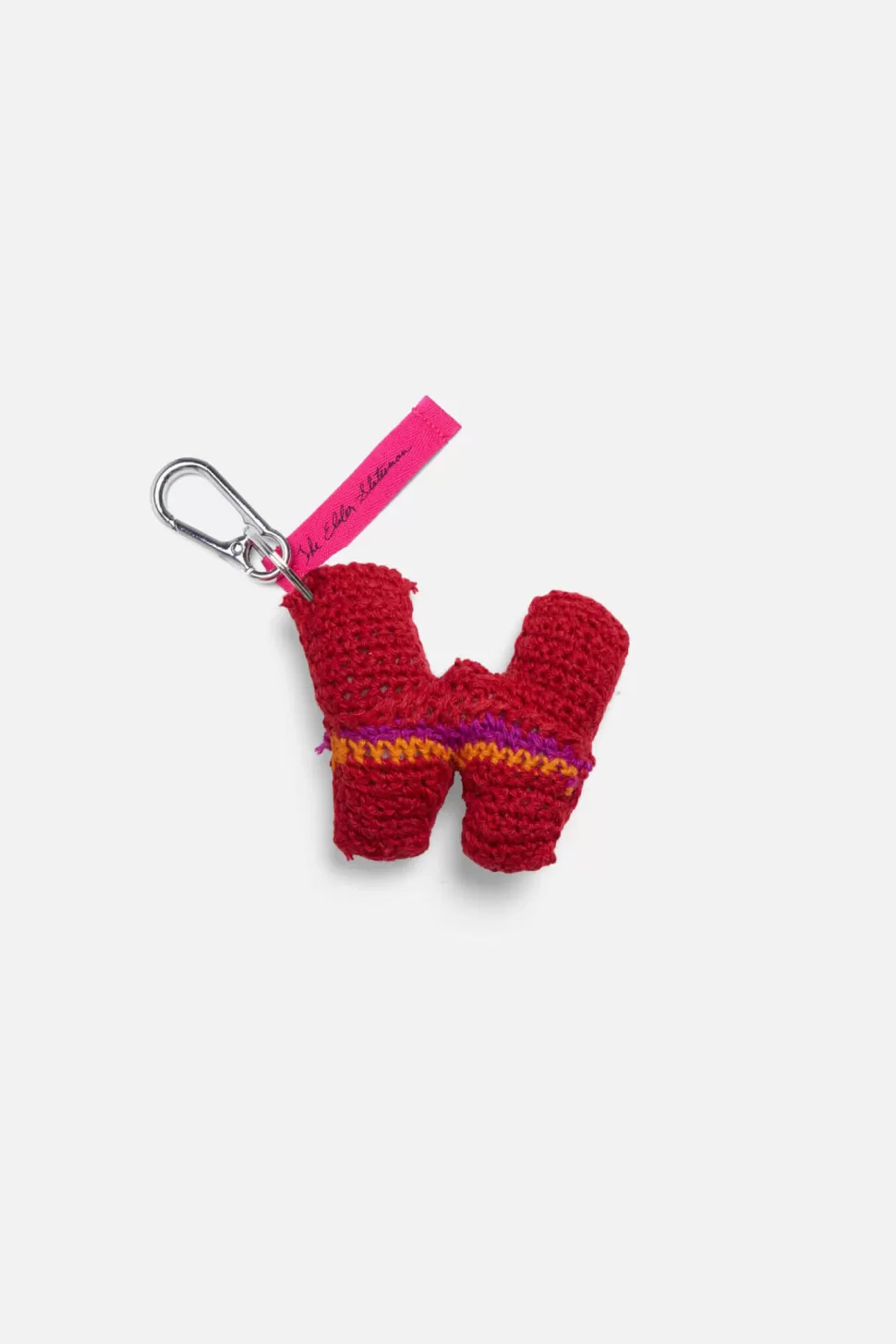 The Elder Statesman Crochet Letter Keychain Charm W Sale