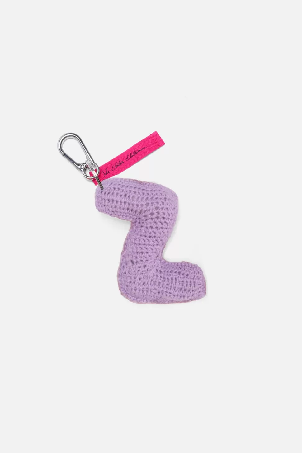 The Elder Statesman Crochet Letter Keychain Charm Z Store