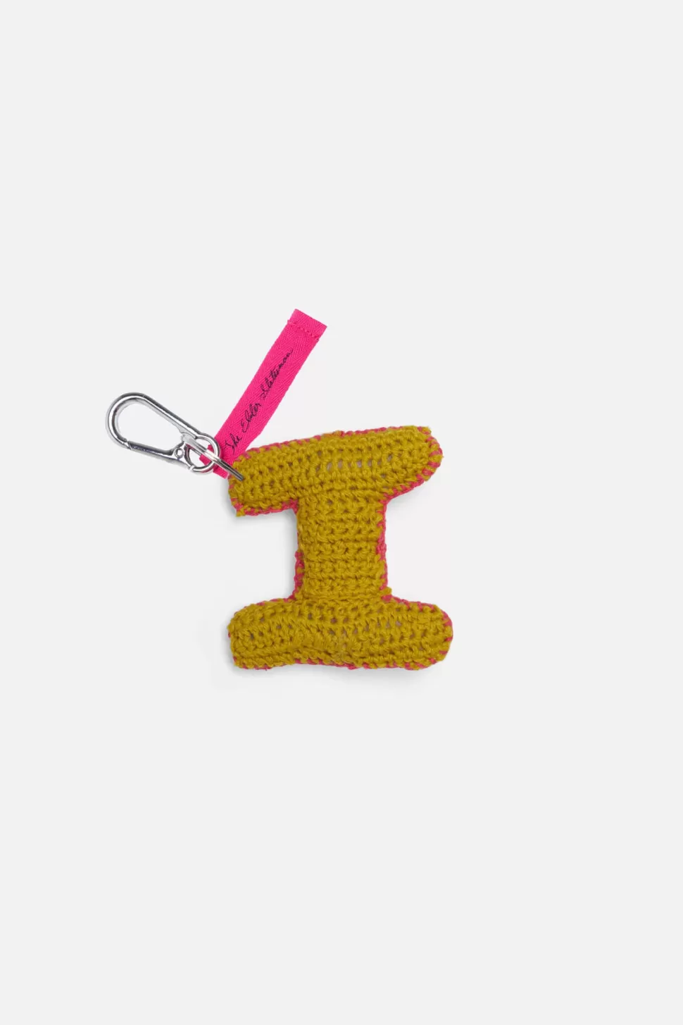 The Elder Statesman Crochet Letter Keychan Charm I Shop