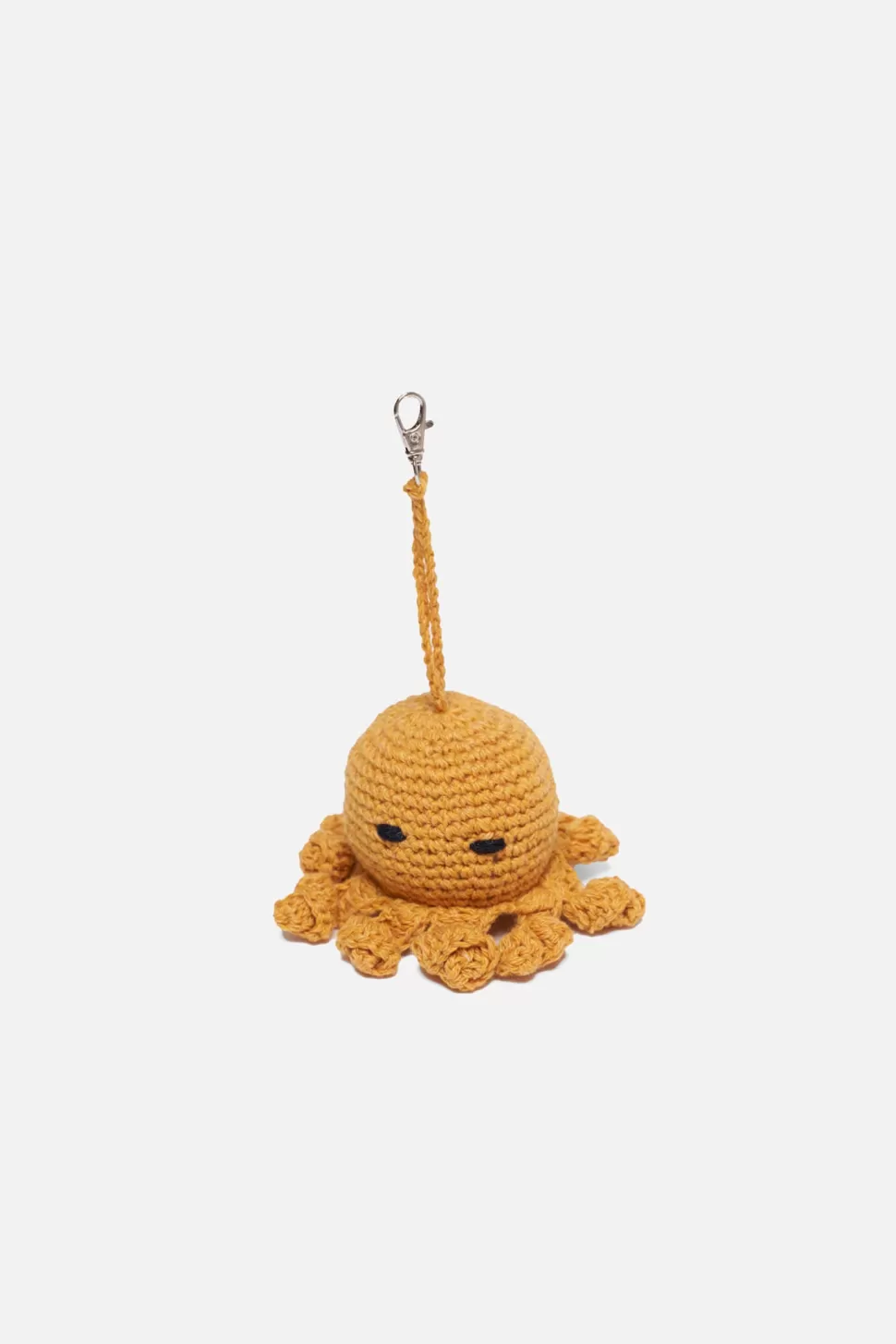 The Elder Statesman Crochet Octopus Keychain Charm Yellow Sale