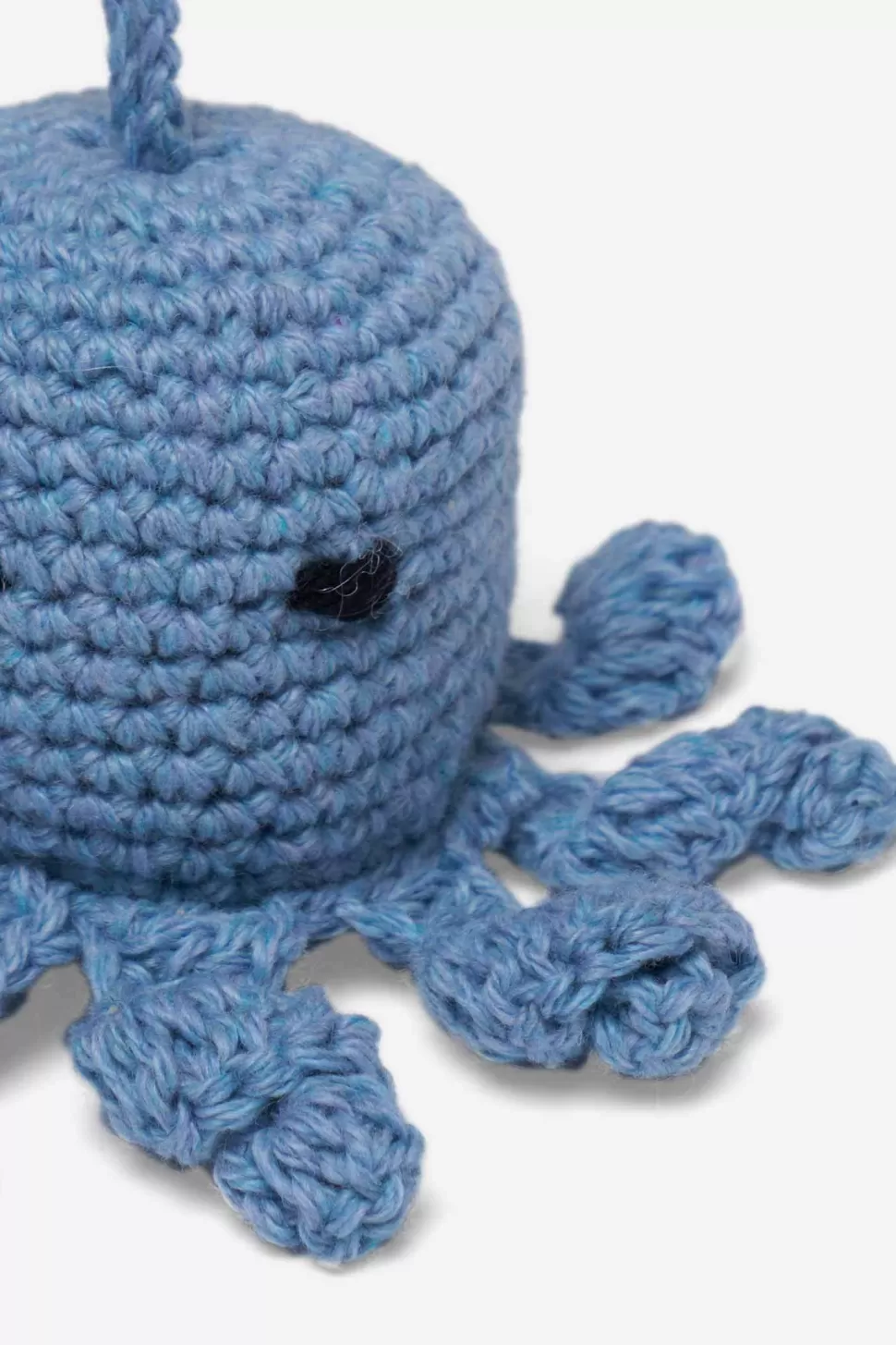 The Elder Statesman Crochet Octopus Keychain Charm Blue Clearance