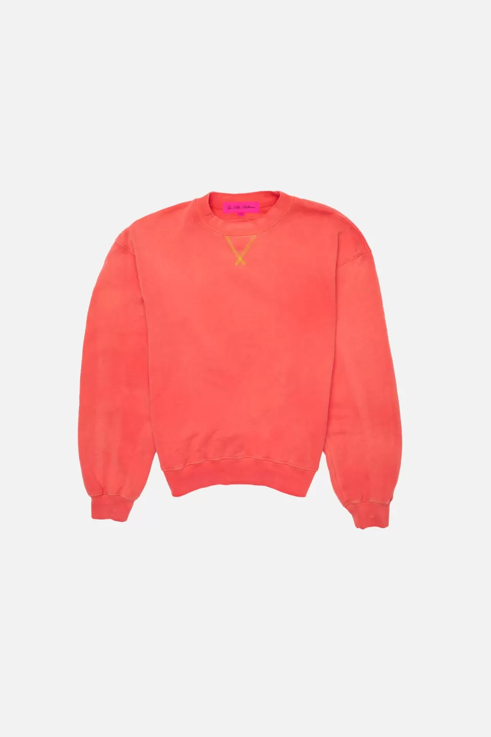 The Elder Statesman Daily Sunbleached Sweatshirt FieryCoral Cheap