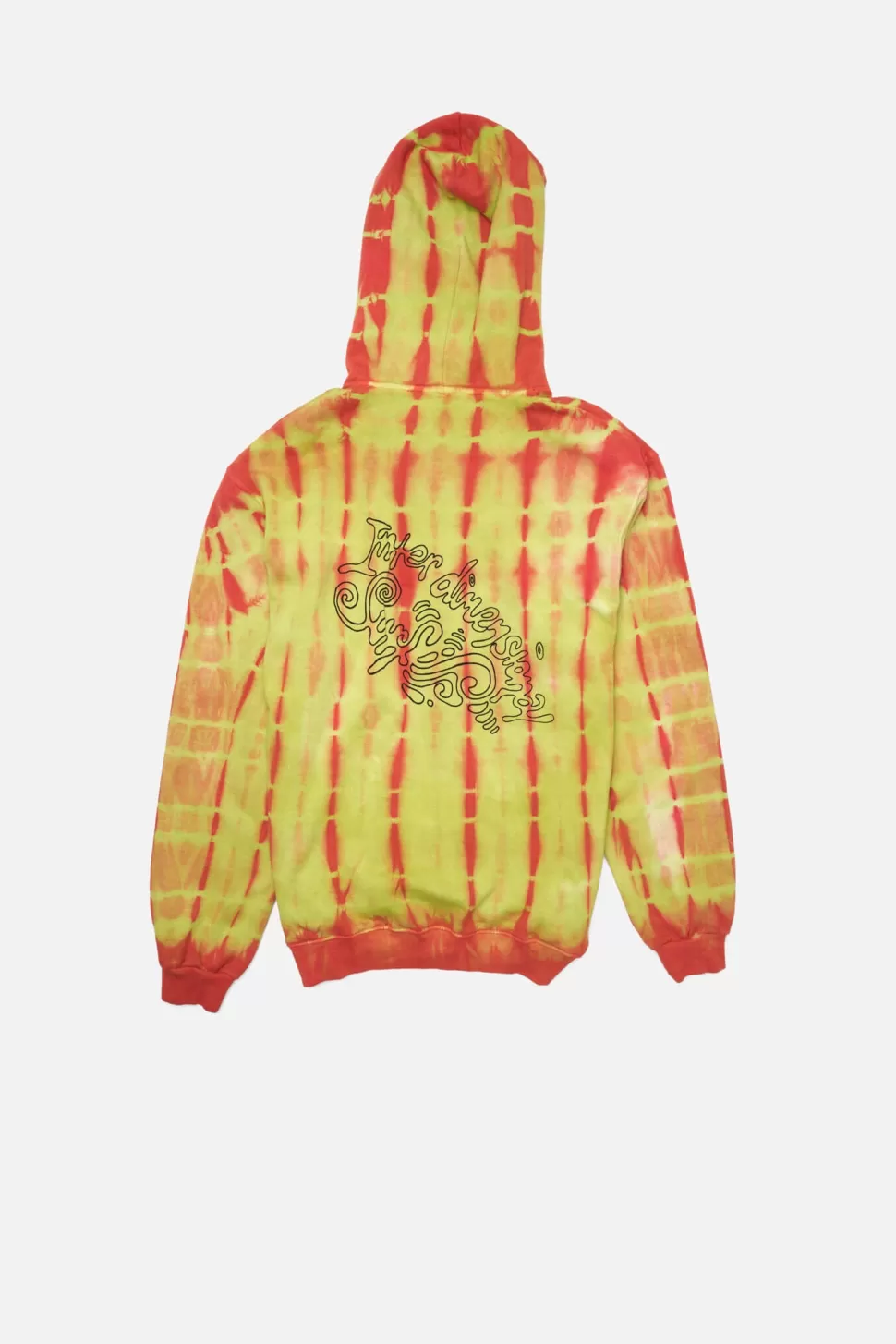 The Elder Statesman Daily Zuzu Dye Zip Hoodie Wasabi&FieryCoral New