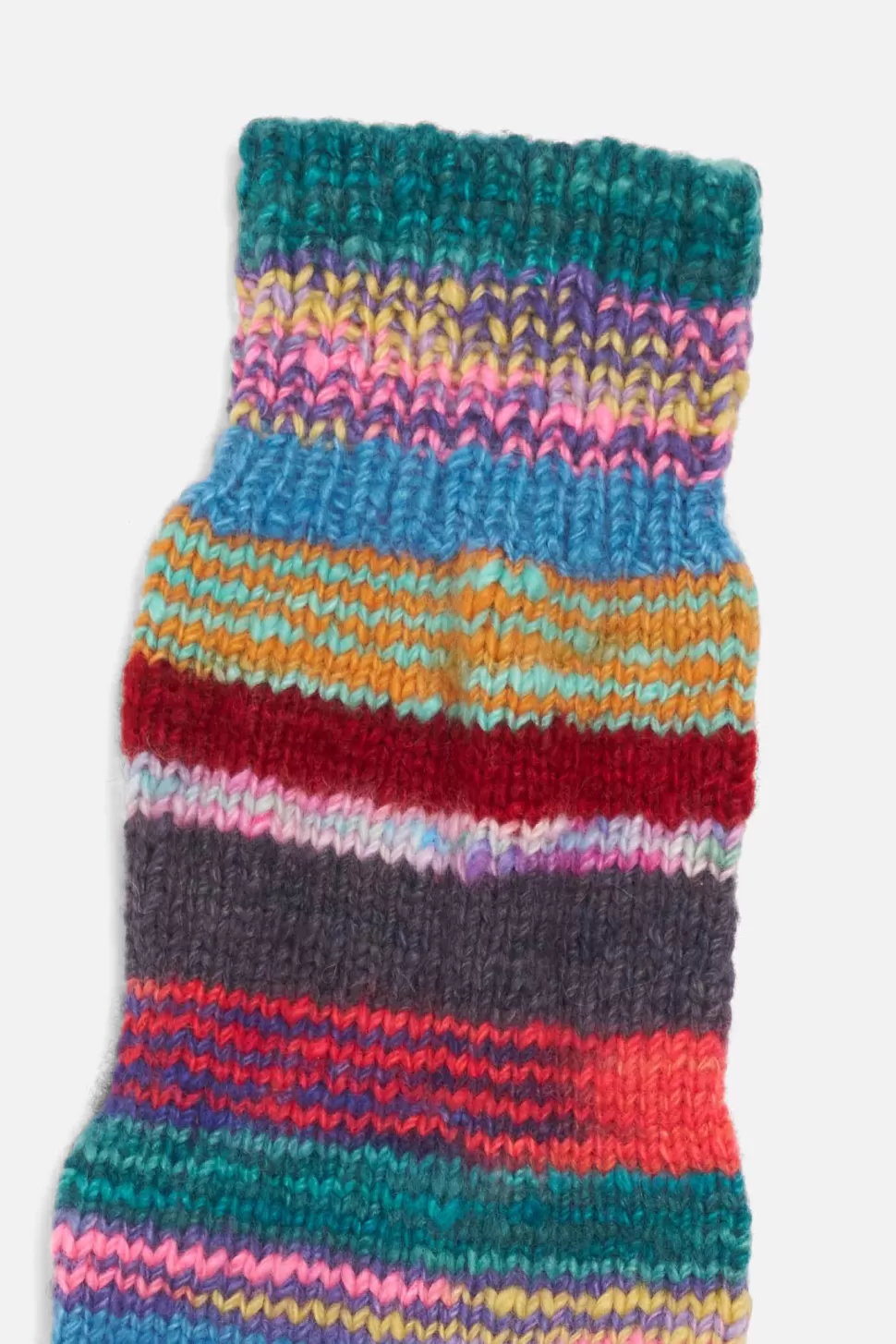 The Elder Statesman Hand Knit Mismatched Sock Multi Clearance