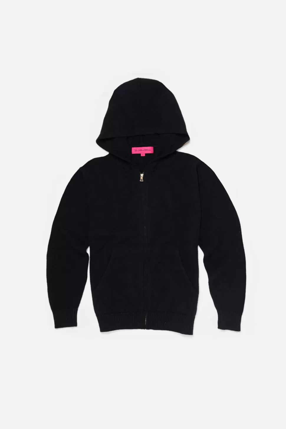 The Elder Statesman Heavy Zip Hoodie Black Cheap