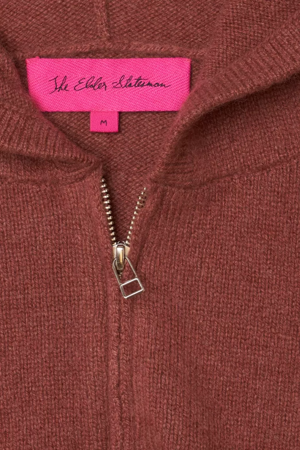 The Elder Statesman Heavy Zip Hoodie Hickory Outlet