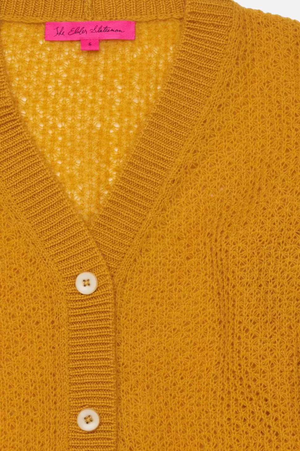 The Elder Statesman Hinged Women's Boxy Cardigan Marigold Discount