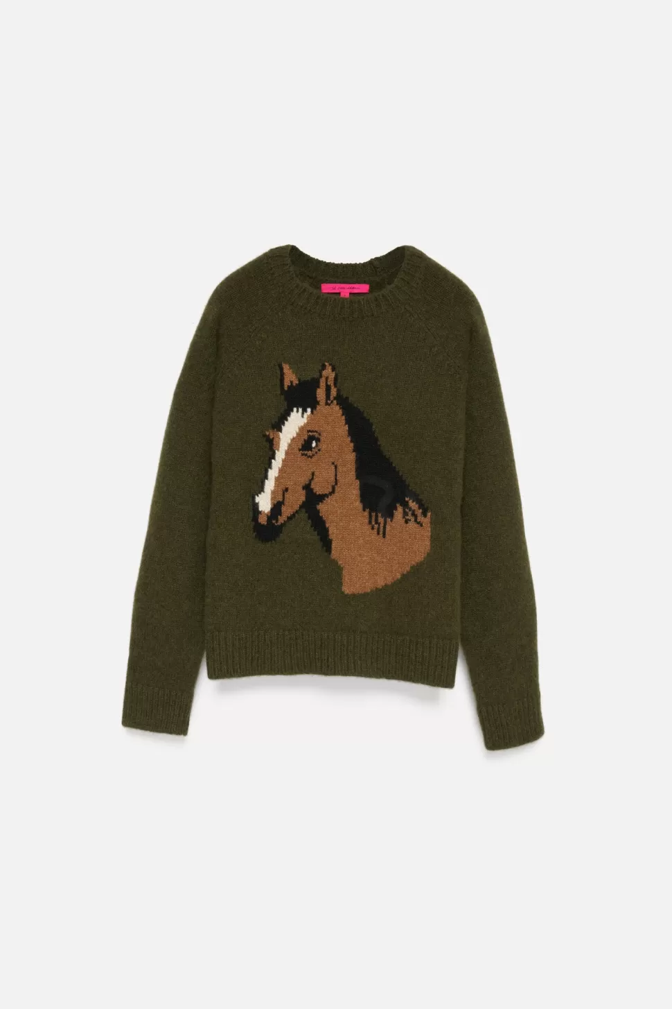 The Elder Statesman Horsey Raglan Crew NewOlive Best Sale