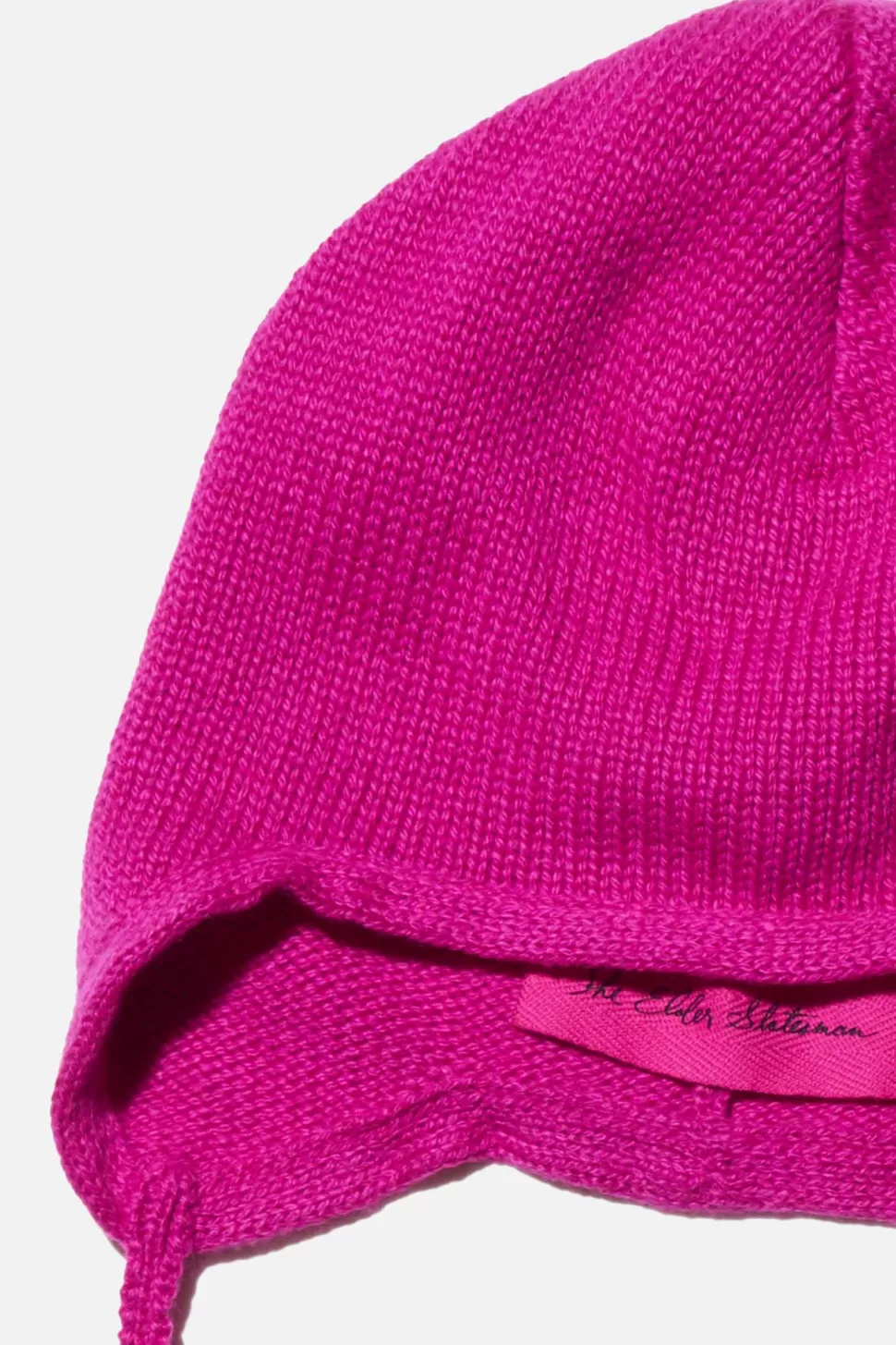 The Elder Statesman Knit Bonnet ElectricPink New