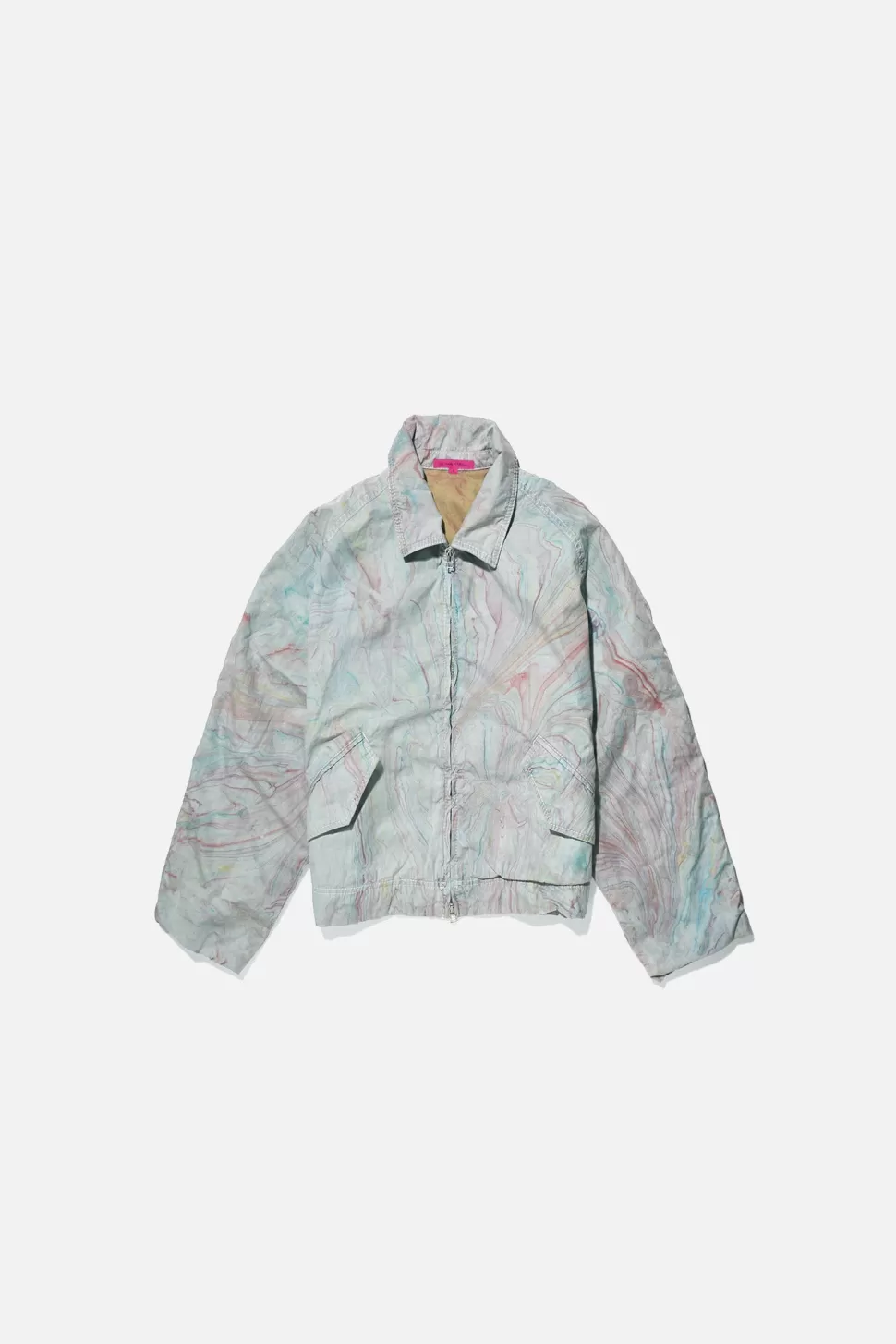 The Elder Statesman Marble Women's Cruiser Jacket PearlGrey&MarbleMulti Online