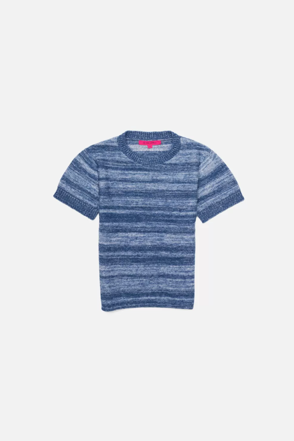 The Elder Statesman Nimbus Crest Women's Tee Chalk&SeaBlueStripe Sale