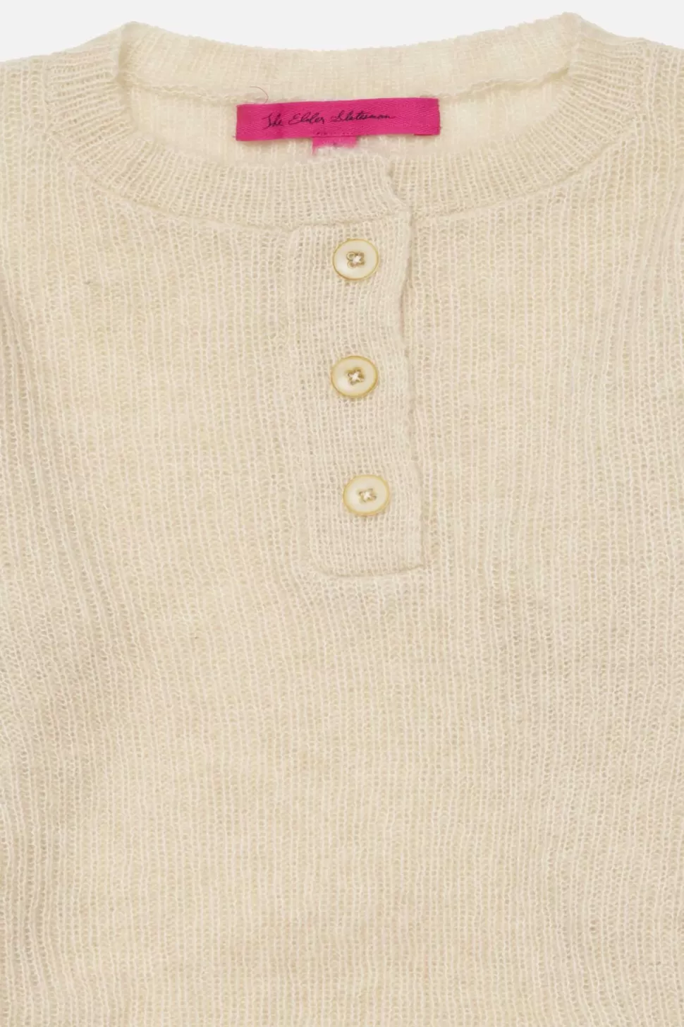 The Elder Statesman Nimbus Women's Cozy Henley Beige Store