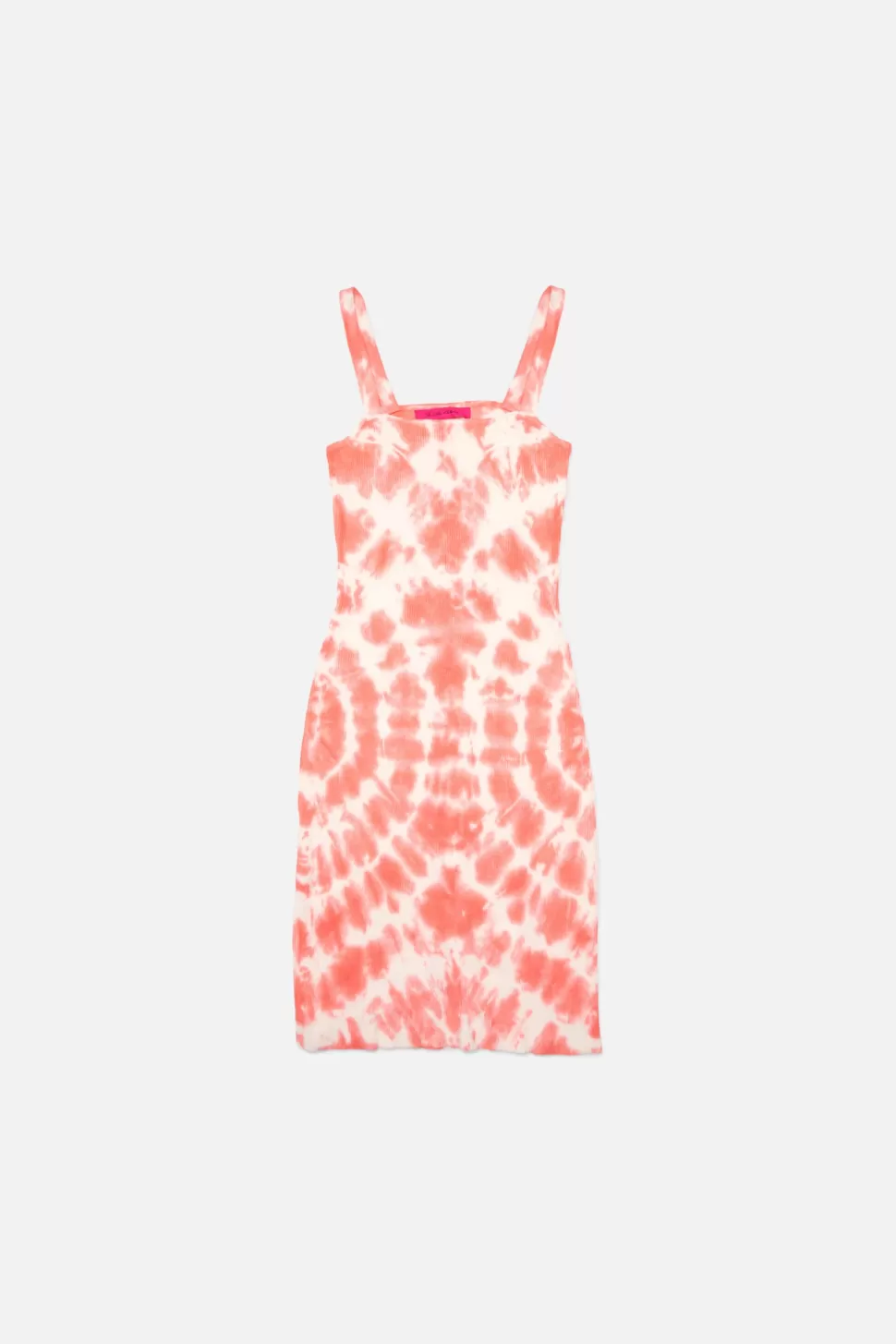 The Elder Statesman Nova Trance Rib Dress Ivoryw/FieryCoral Sale