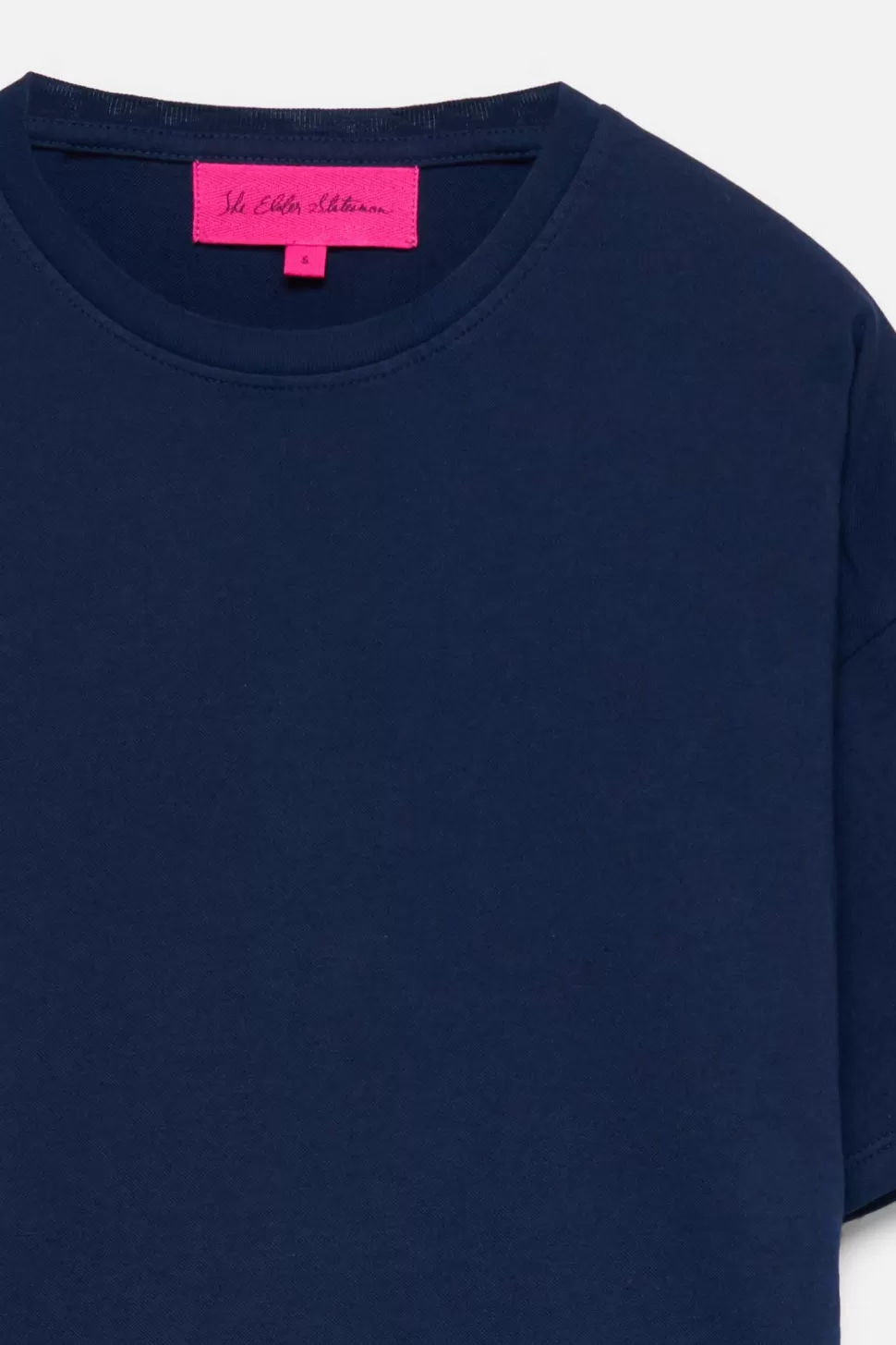 The Elder Statesman Pica Tee Navy Flash Sale