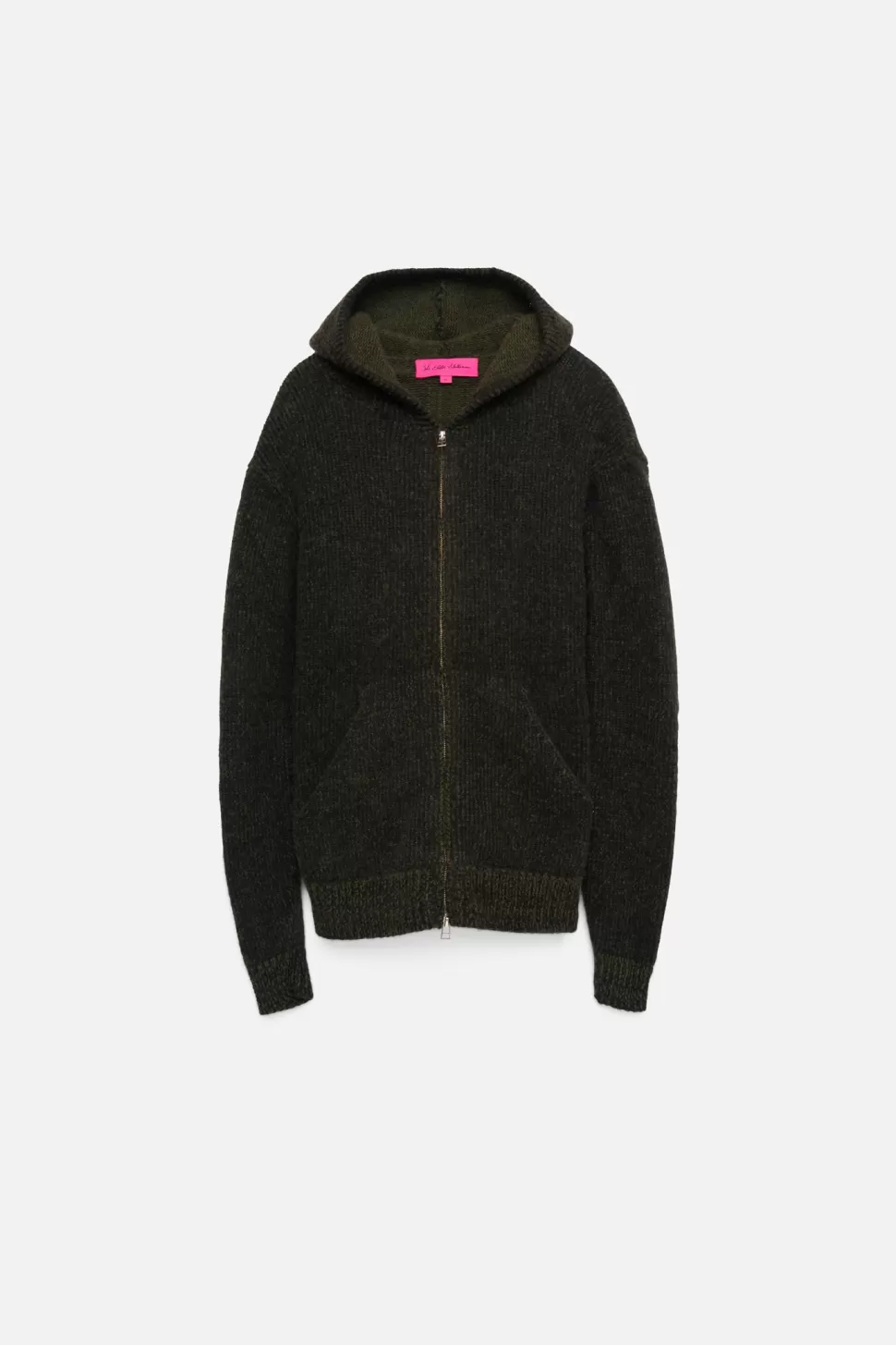 The Elder Statesman Plaited Zip Hoodie Black/NewOlive Cheap