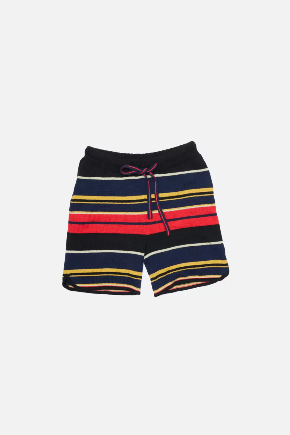 The Elder Statesman Rad Stripe Sprinter Short Black&NeonRedStripe Sale