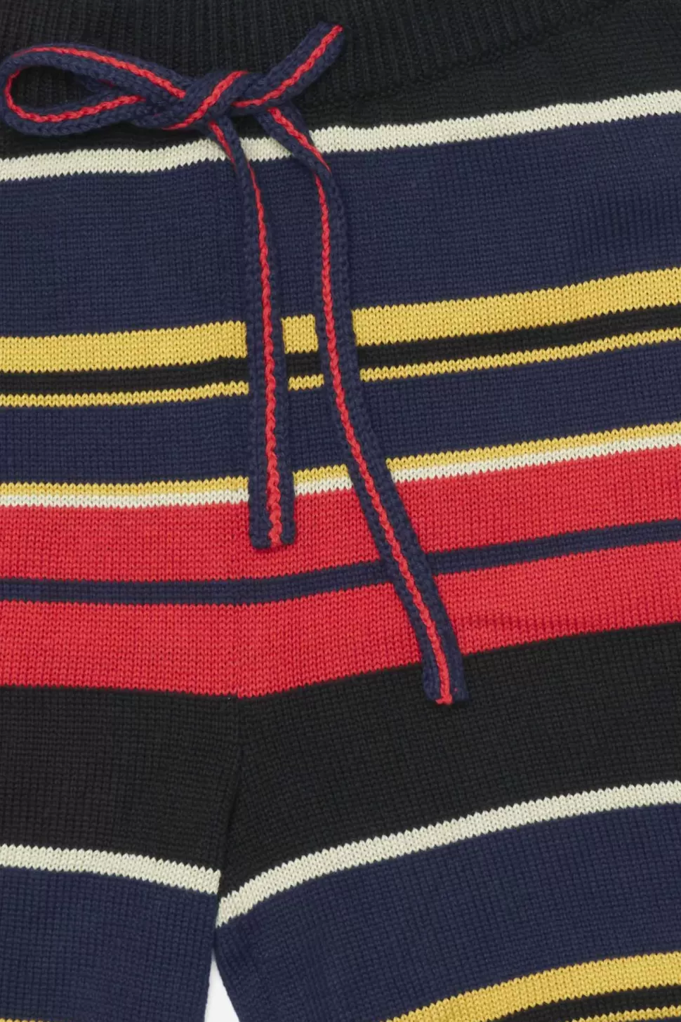 The Elder Statesman Rad Stripe Sprinter Short Black&NeonRedStripe Sale