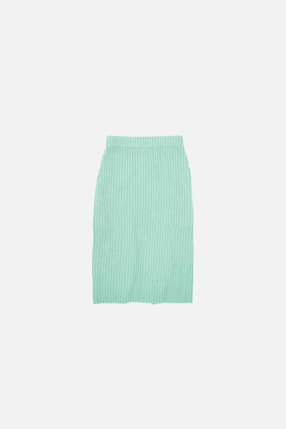 The Elder Statesman Ribbed Pencil Skirt Mint Discount