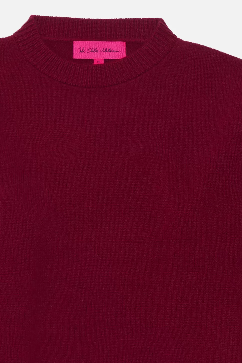 The Elder Statesman Simple Crew Merlot Store