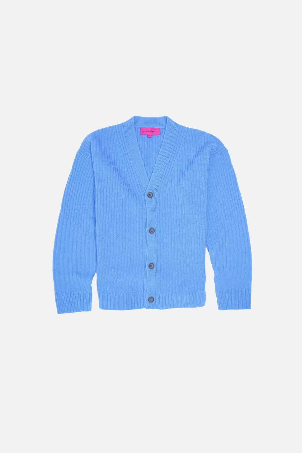 The Elder Statesman Spliced Rib Cardigan CryptoBlue Hot