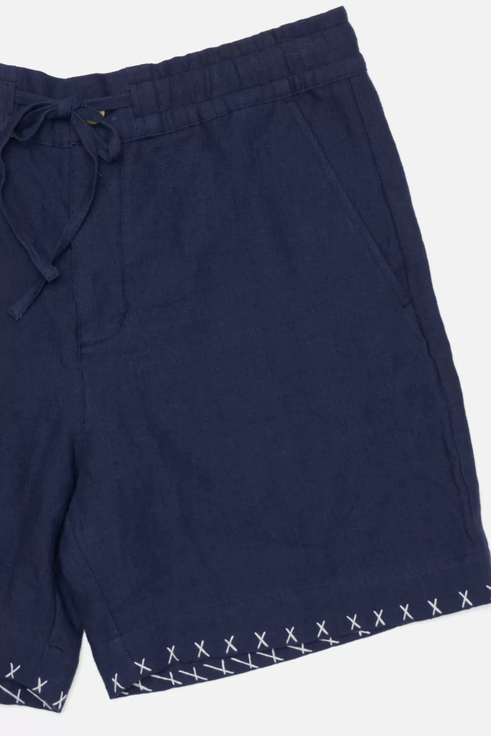 The Elder Statesman Sulfur Crop Short Navy Store