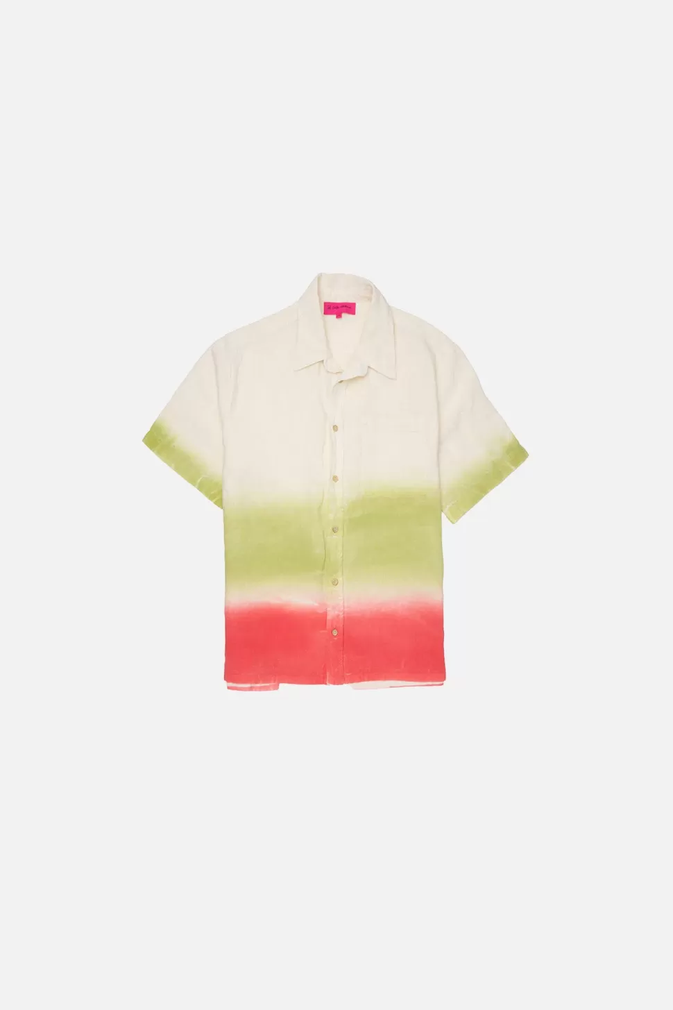 The Elder Statesman Sulfur Gradient Overshirt SS Ivoryw/Wasabi/FieryCoral Best