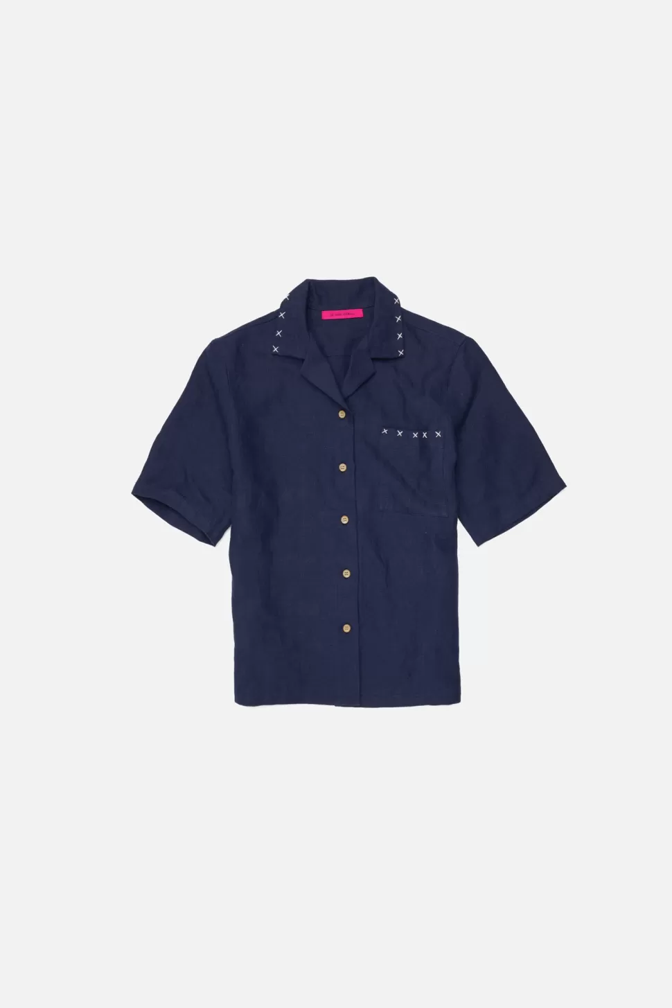 The Elder Statesman Sulfur Overshirt SS Navy Shop