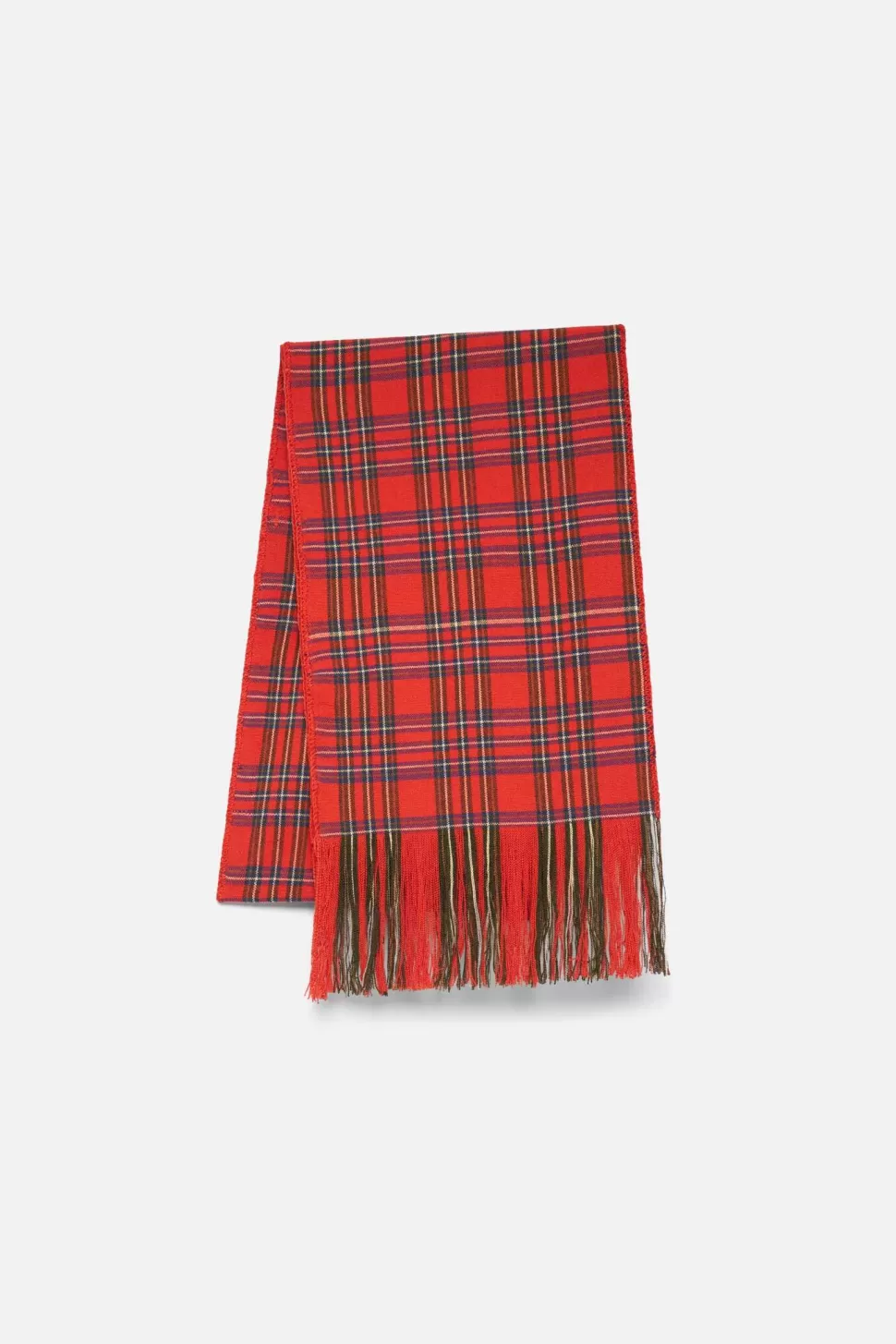 The Elder Statesman Tartan Scarf Red&Navy Cheap