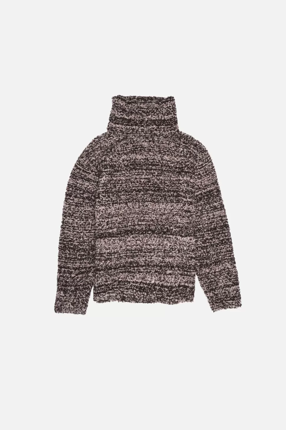 The Elder Statesman Teddy Twist Women's Turtleneck BabyPink&Brown Online