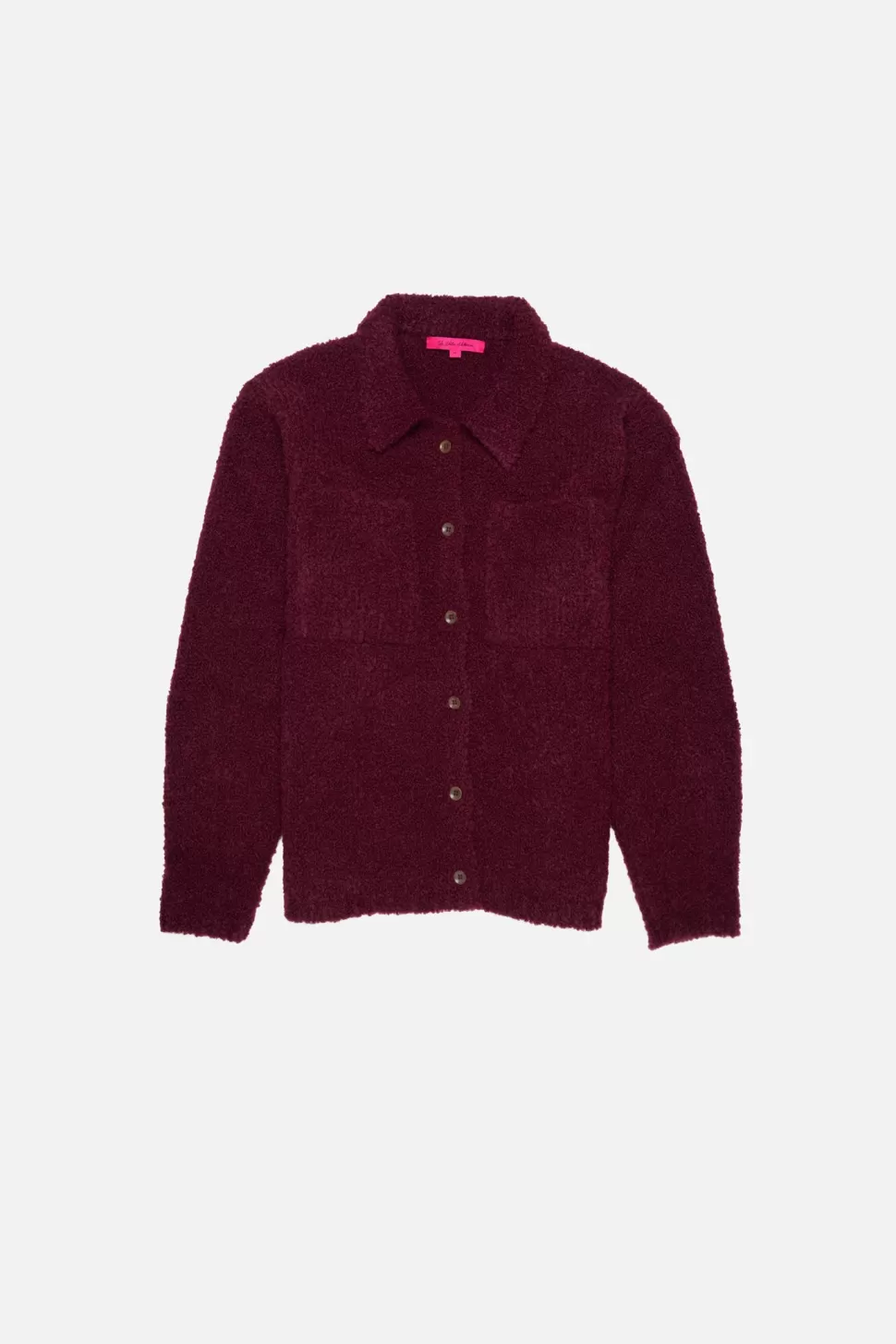 The Elder Statesman Teddy Women's Overshirt Plum Clearance