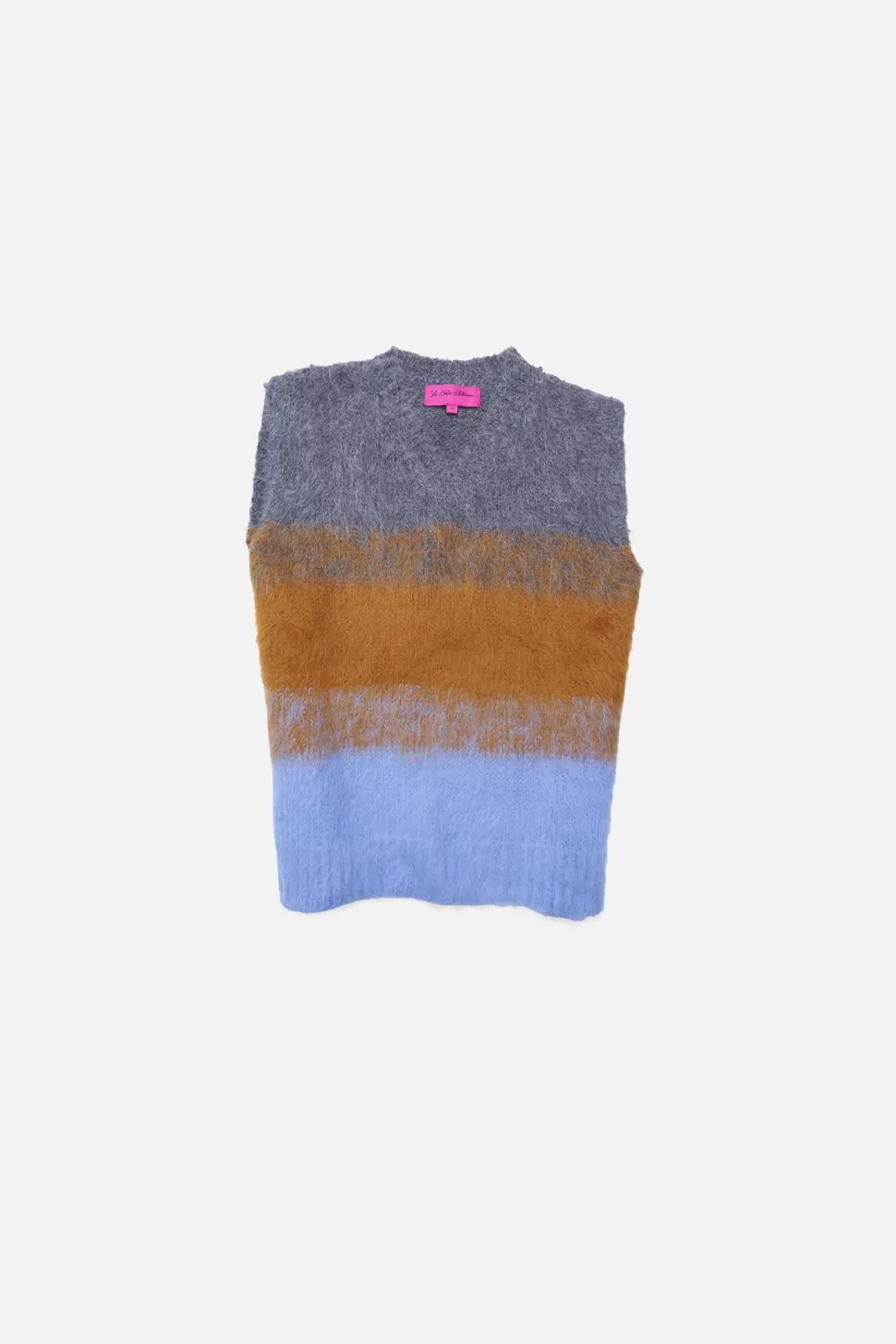 The Elder Statesman Thistle Ombre Vest Grey&Orange Cheap