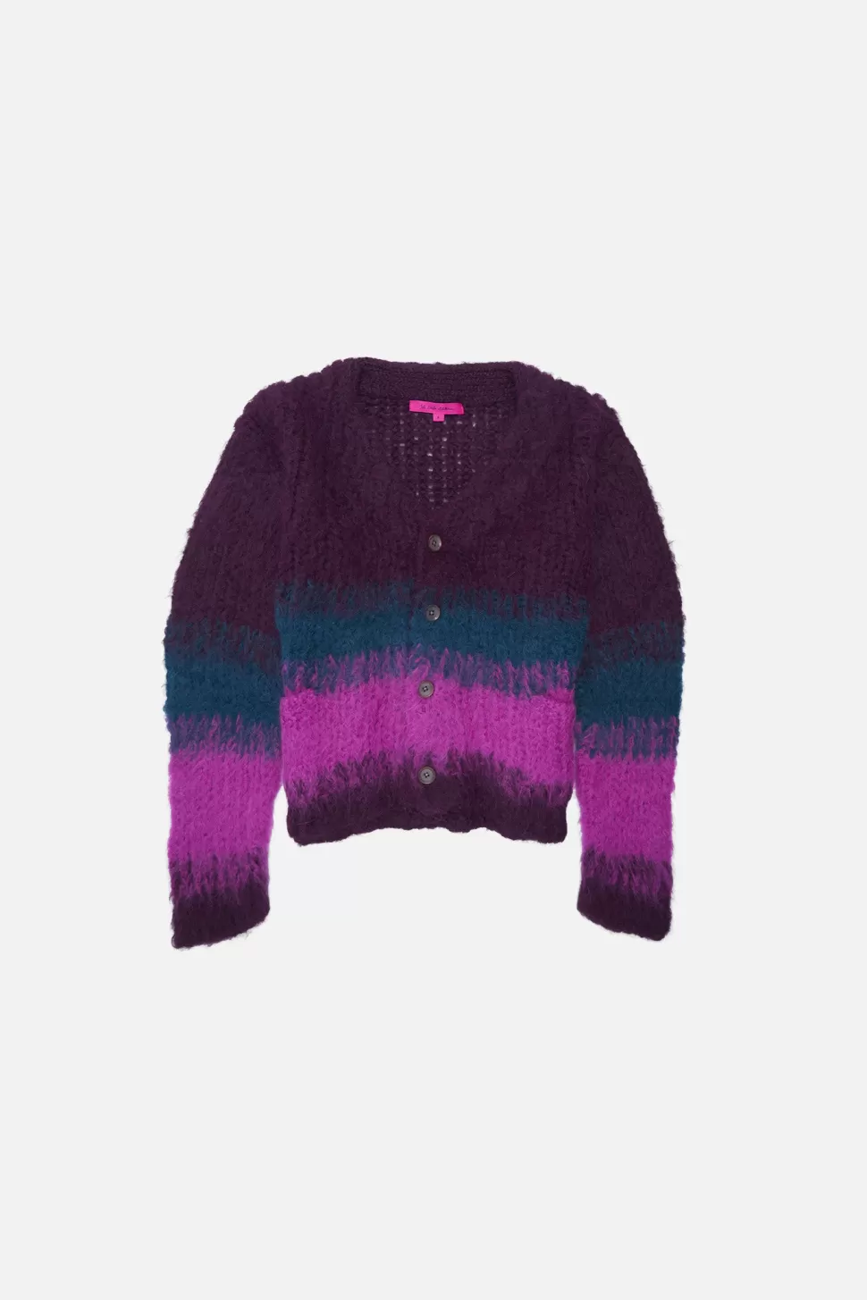 The Elder Statesman Thistle Ombre Women's Cardigan Merlot&ElectricPink Shop