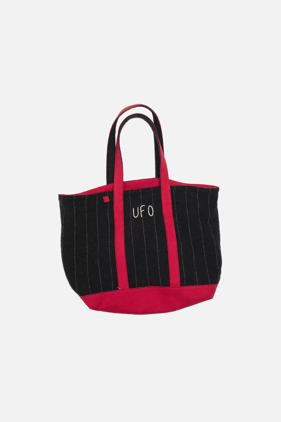 The Elder Statesman Tote Charcoal&Red Outlet