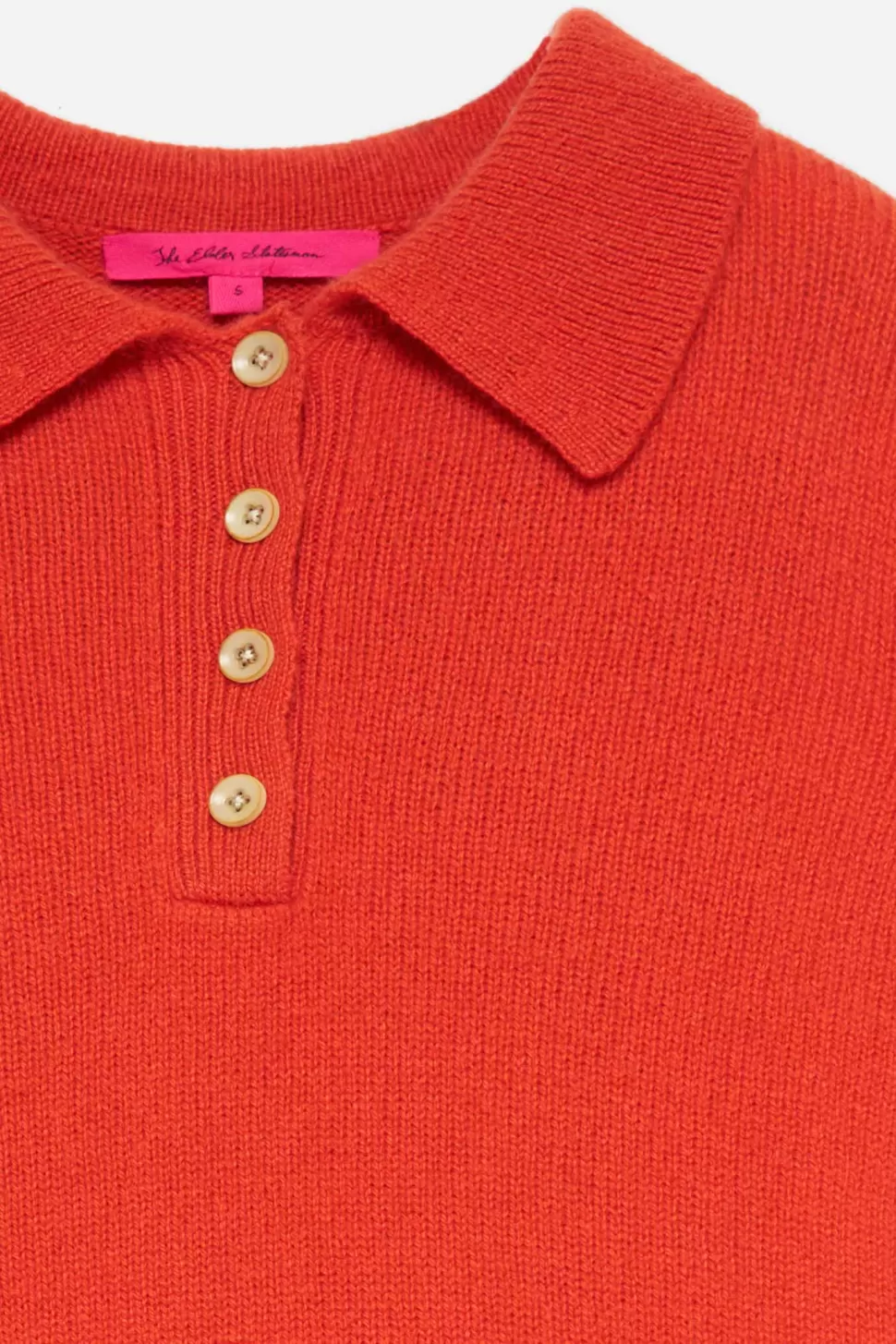 The Elder Statesman Women's Fitted Polo Persimmon Cheap