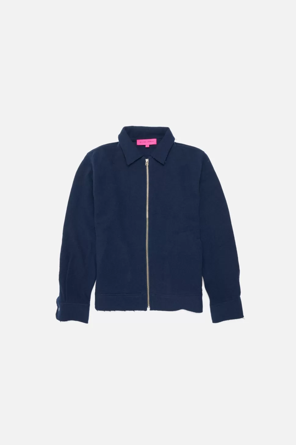 The Elder Statesman Woven Long Decon Jacket Navy Clearance