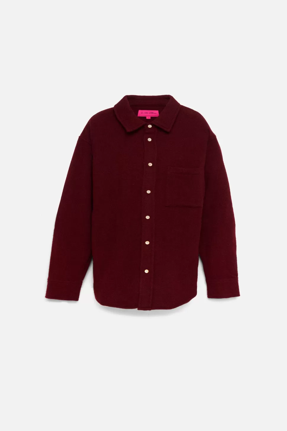 The Elder Statesman Woven Overshirt Maroon Flash Sale